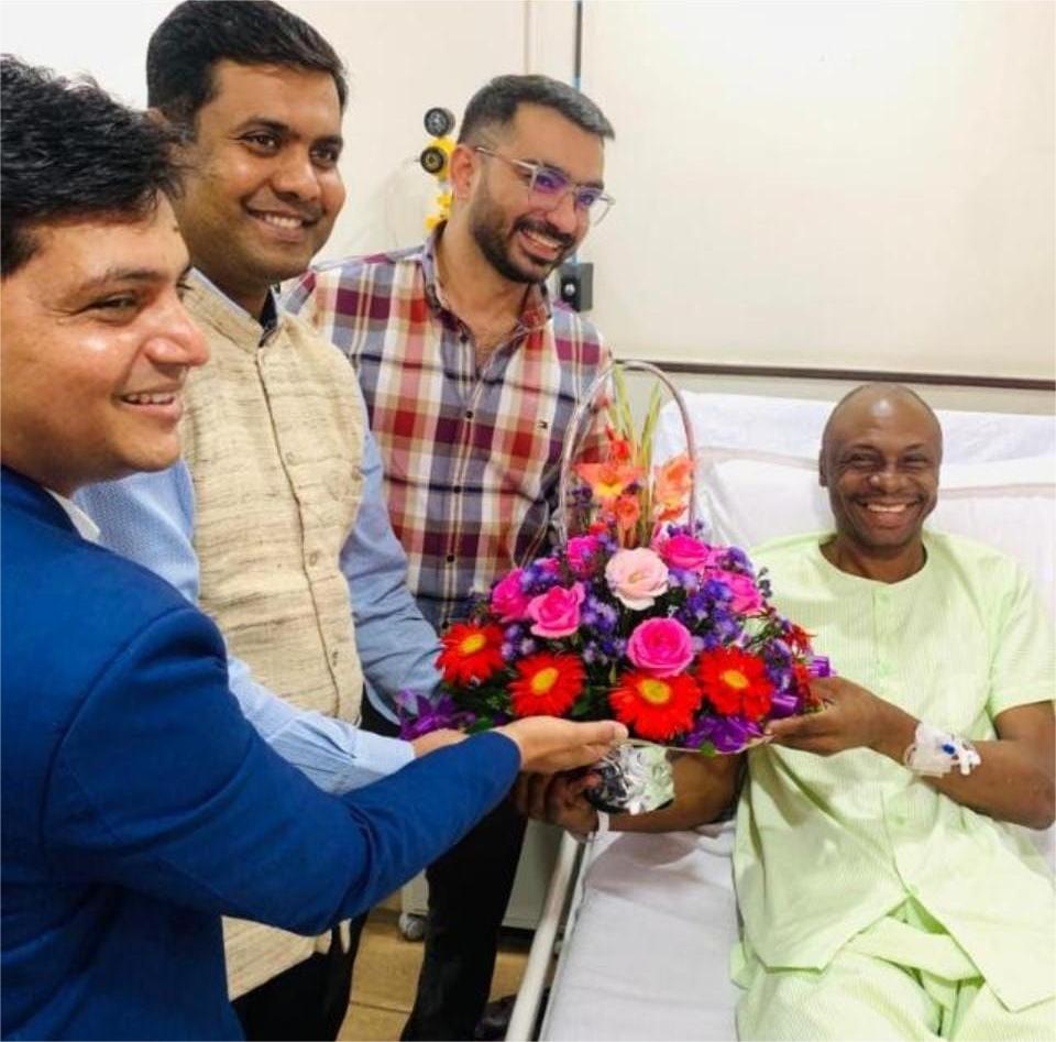 Patient from Cameroon, Africa, operated for TB Spine at Ganga Care Hospitals Nagpur