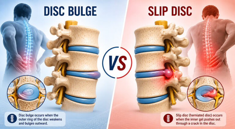 disc bulge vs slip disc spine comparison